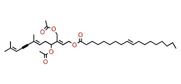 Tetrahydro-2,3-didehydro-1-caulerpenyne (9E)-octadeca-9-enoate